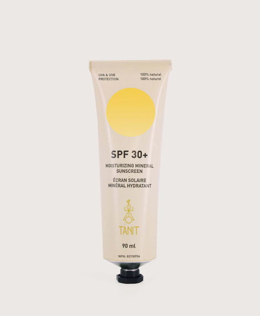 a photo of tanit spf30+ moisturizing mineral sunscreen